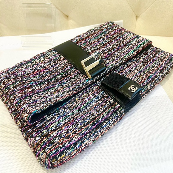 Chanel Multicolor Tweed/Leather Clutch - Picture 2 of 8